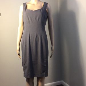 SHAPE FX SLEEVELESS STRETCHY GRAY STRAIGHT DRESS